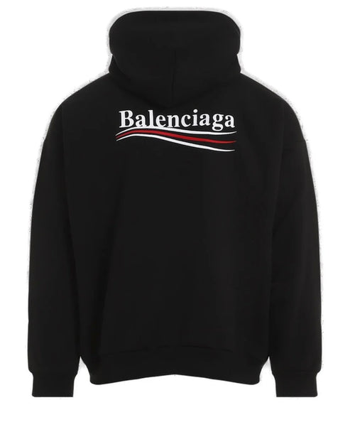Balenciaga Campaign Logo Black Hoodie
