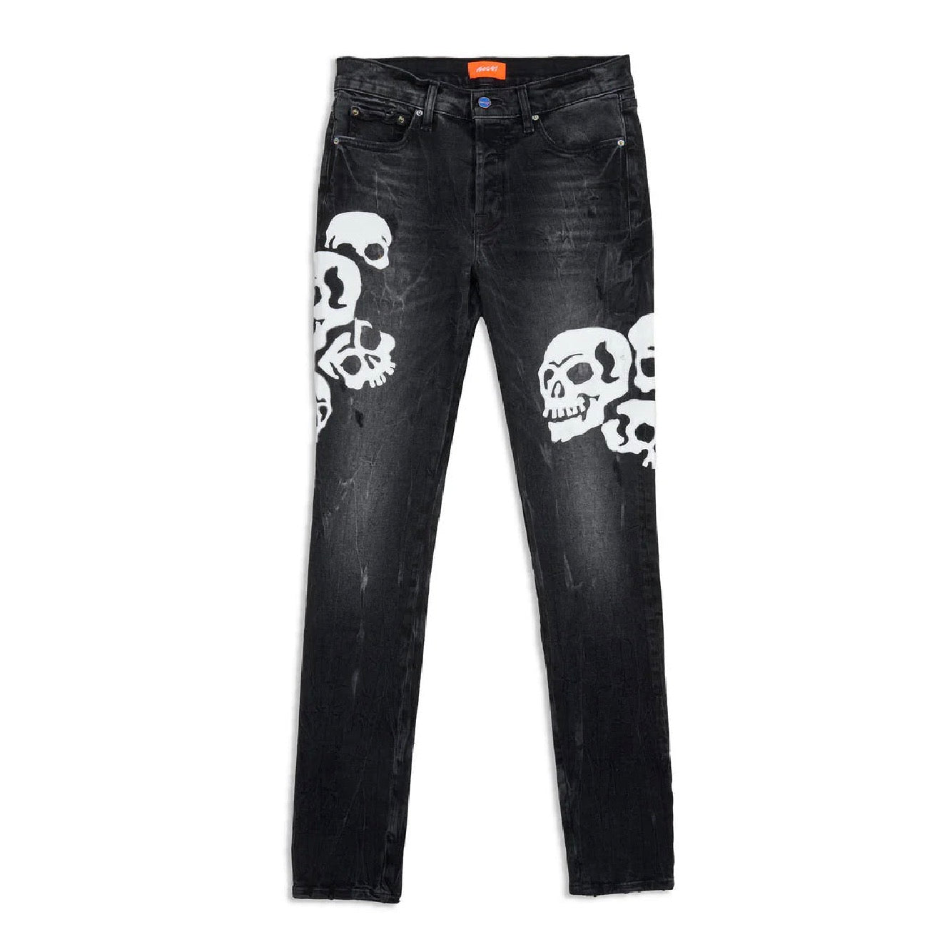 BOSSI Skull Black Denim Jeans