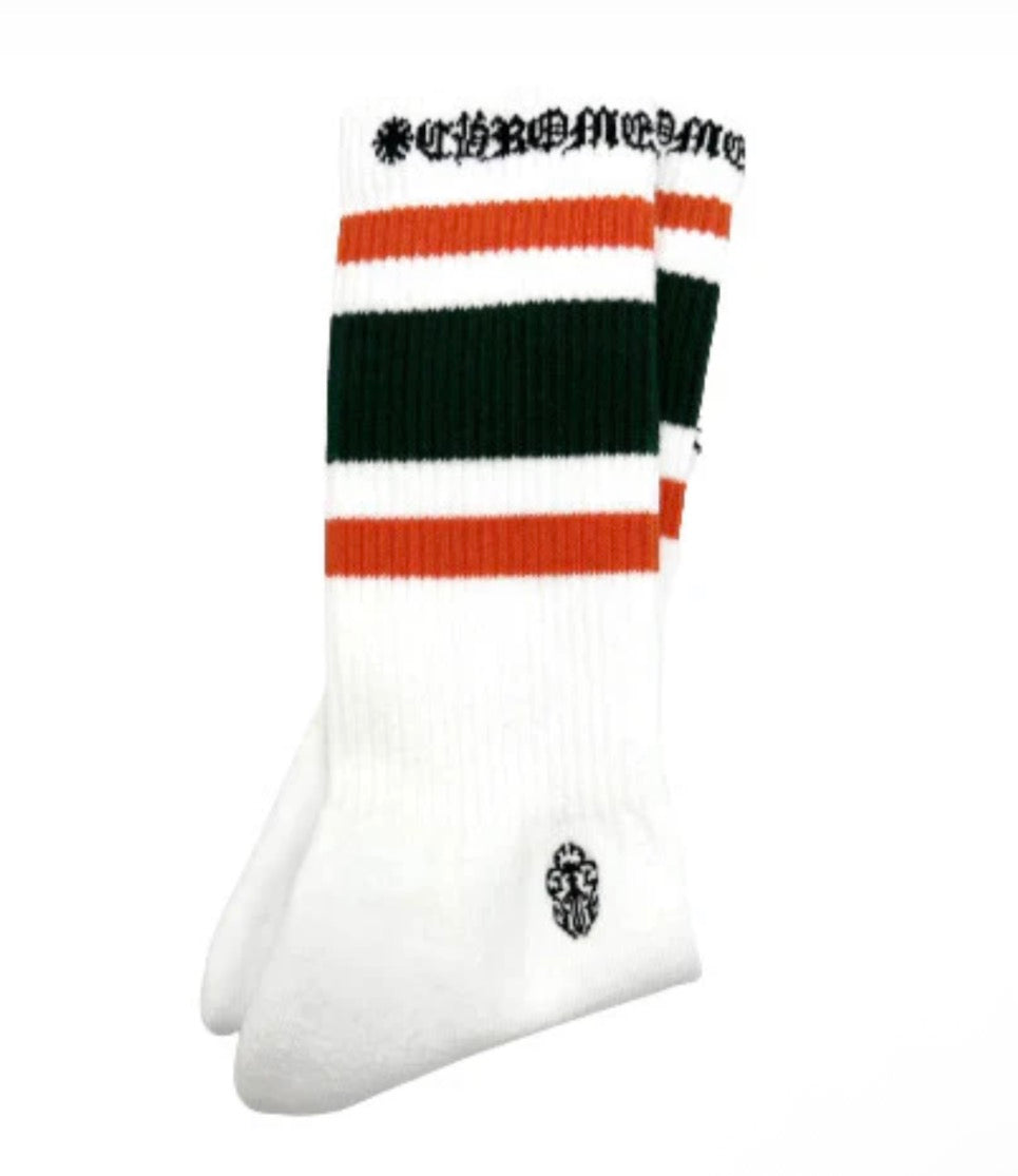 Chrome Hearts White Green Orange Socks