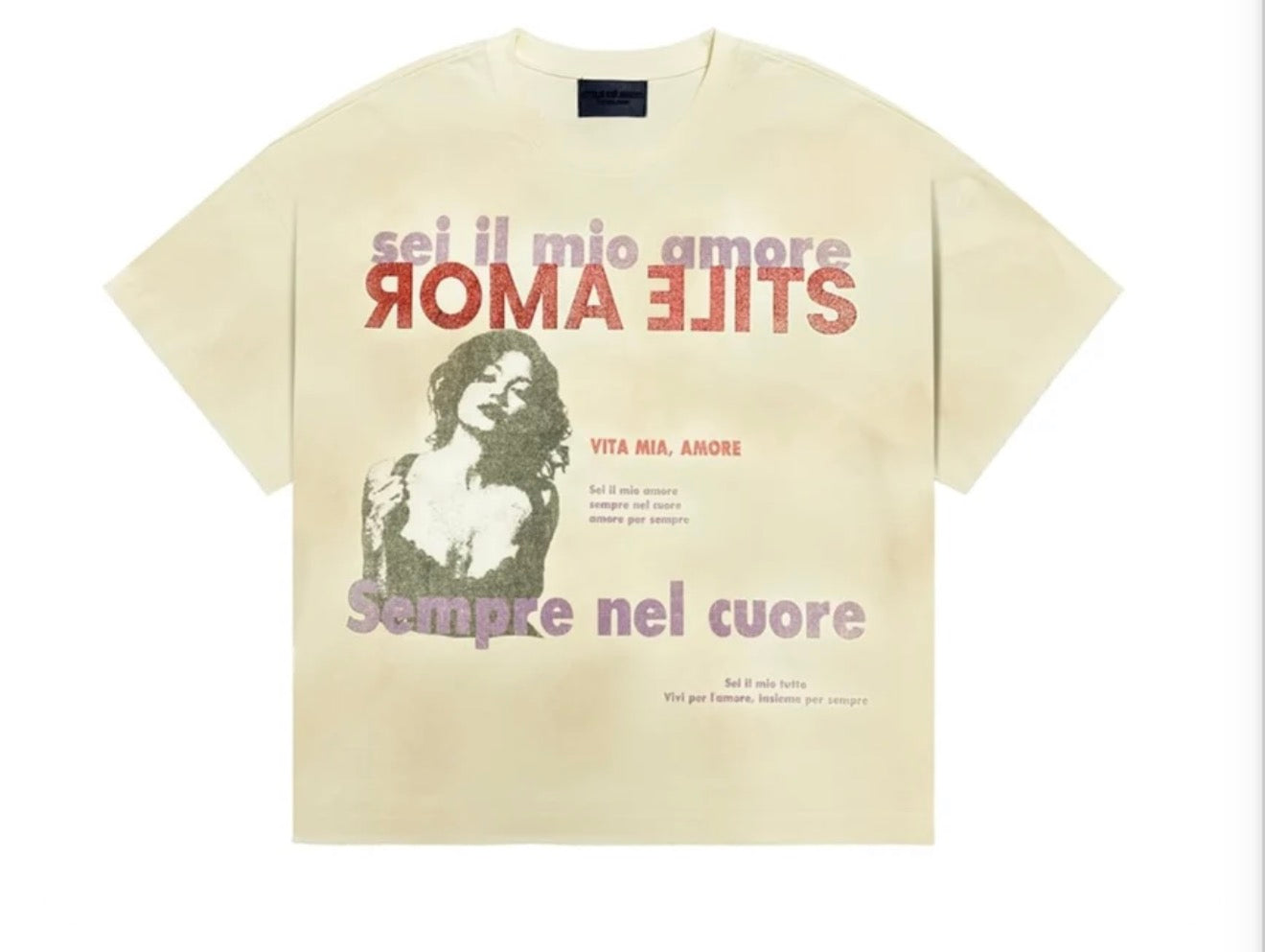 Stile De Amor 'Vita Mia' Cream Tee