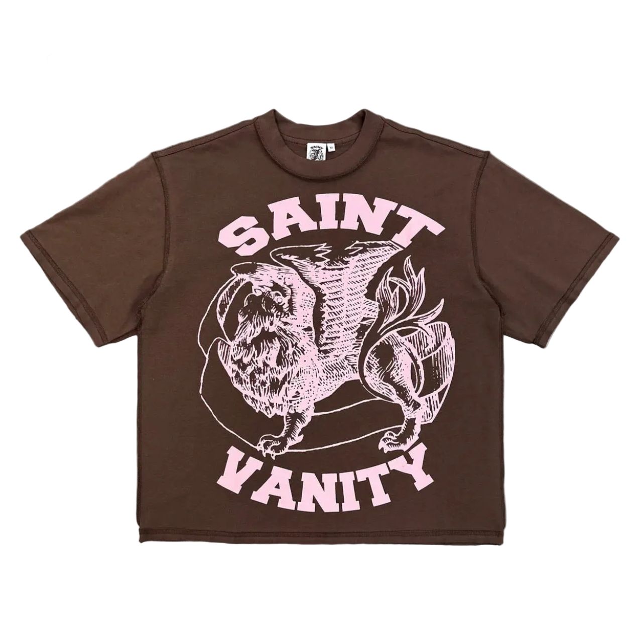 Saint Vanity ‘Griffin’ Tee Brown/Pink