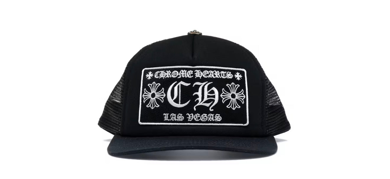Chrome Hearts Vegas ‘CH’ Trucker Hat Black