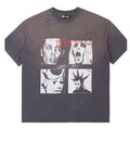 Boredom Kills Scream Studded Tee Grey