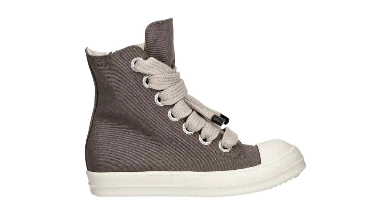 Rick Owens Dust Milk Canvas Jumbo Lace High