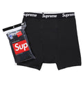 Supreme x Hanes 4 Pack Boxer Briefs Black