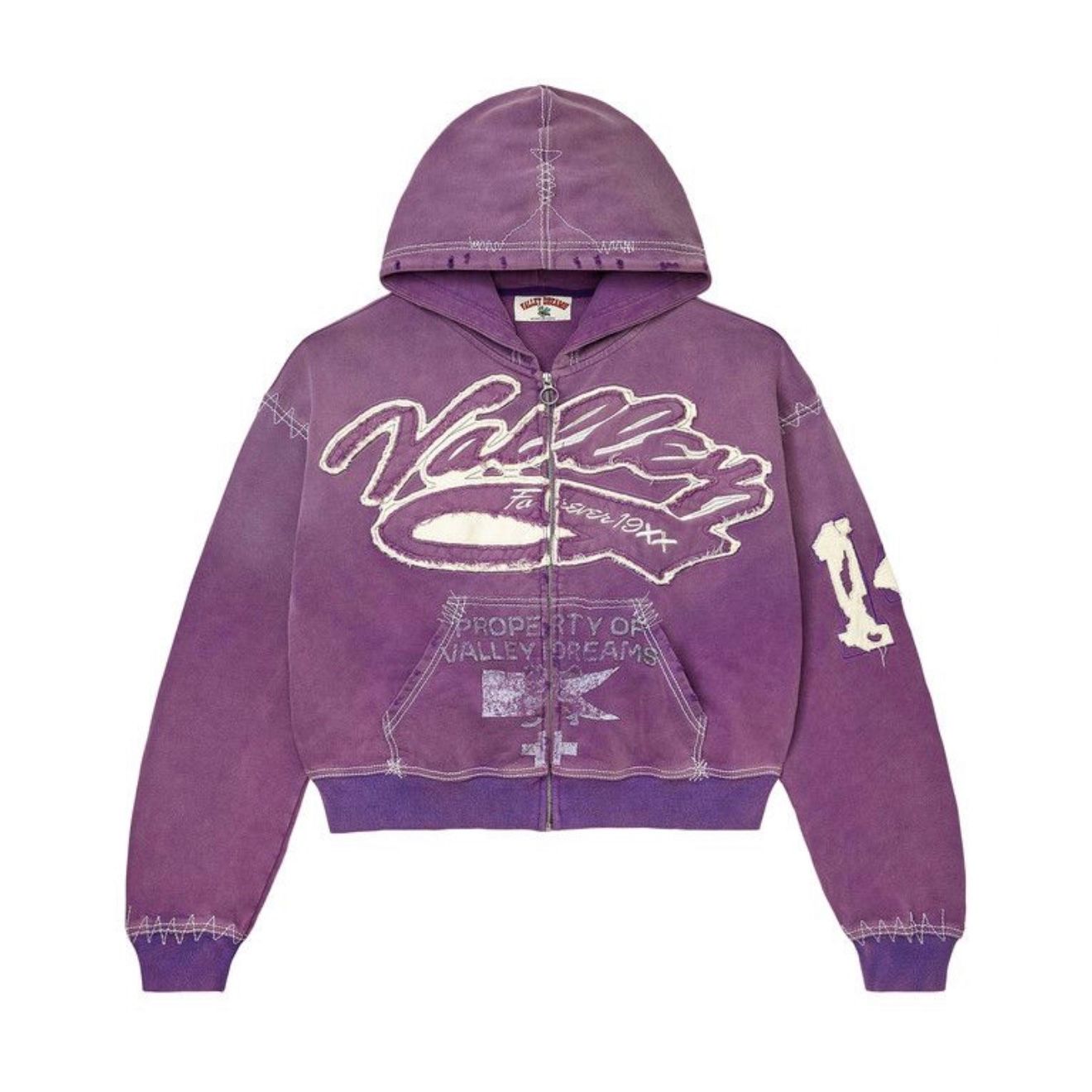 Vale Forever ‘Religious’ Zip Up Hoodie Purple (STEAL)