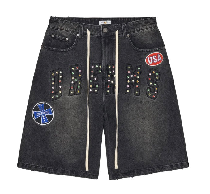 Vale Forever ‘Dream Rainbow’ Jean Shorts Black