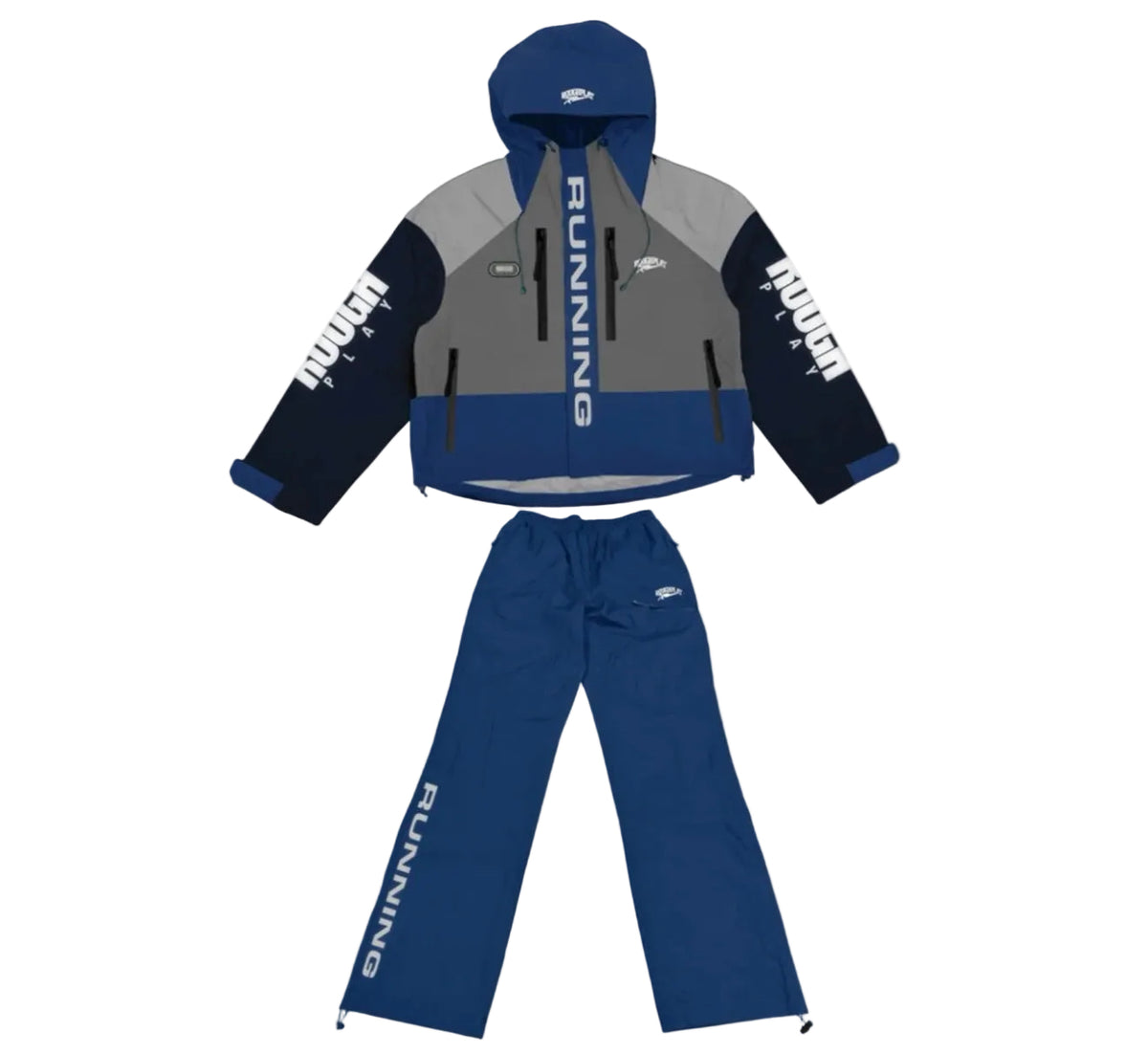 RoughPlay Water Resistant Track Suit Royal/Grey Set