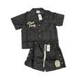 Saint Vanity Nylon Short Set Black