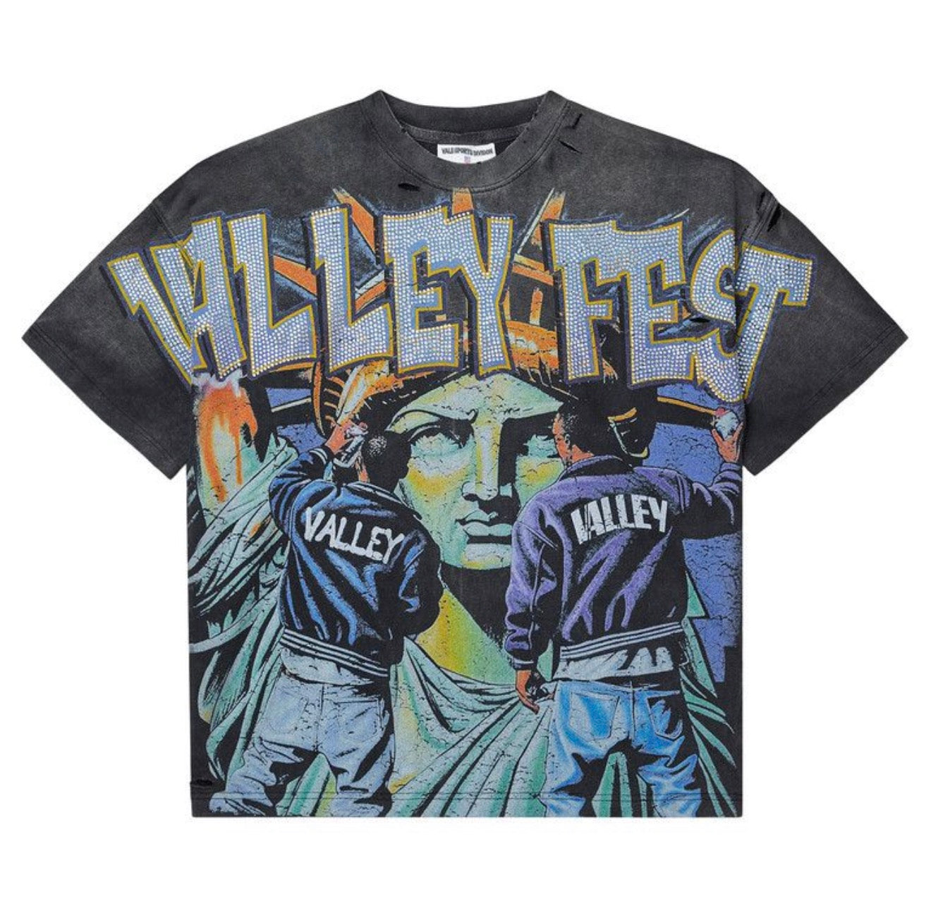 Vale Forever ‘Graffiti’ Bling Tee Black