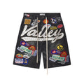 Vale Forever ‘1980s Patch’ Black Jean Shorts