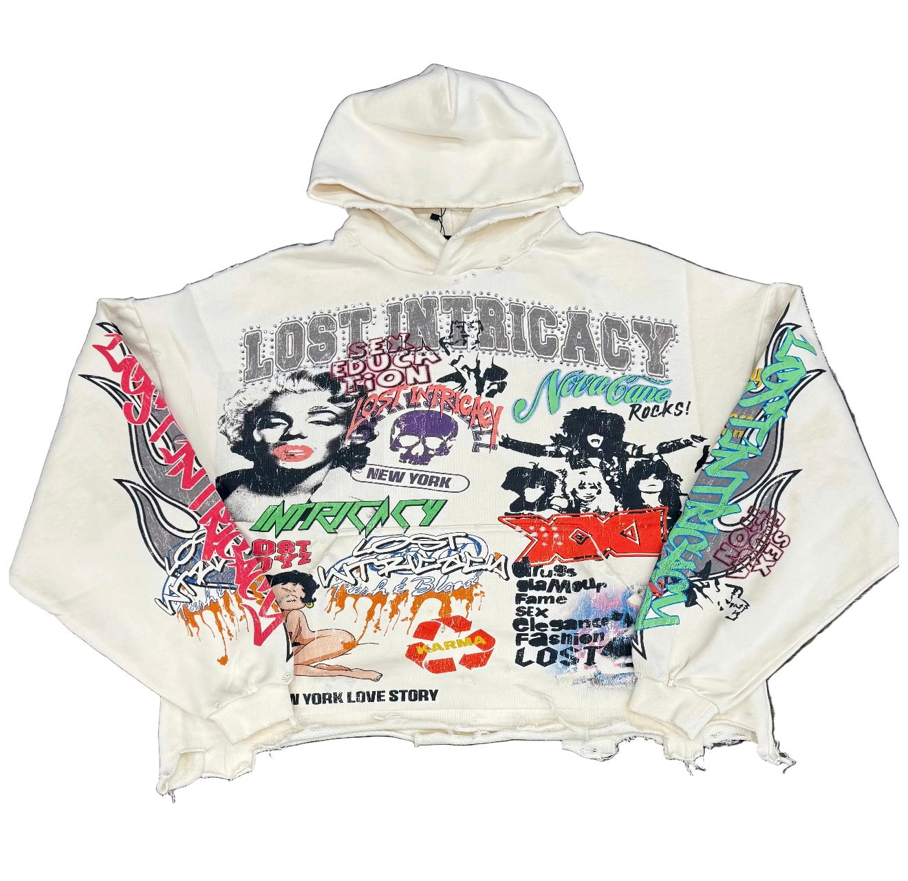 Lost Intricacy ‘All Over Print’ Zip Up Hoodie