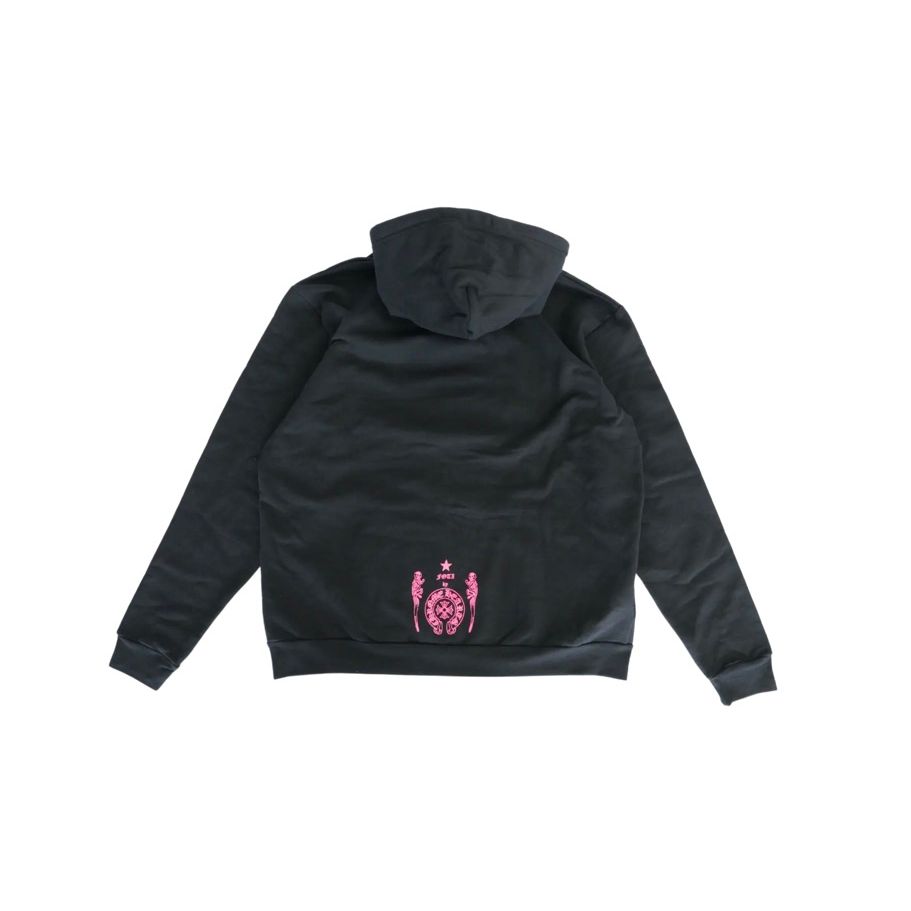 Chrome Hearts FOTI Pink Skull Pull Over Hoodie