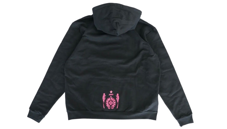 Chrome Hearts FOTI Pink Skull Pull Over Hoodie
