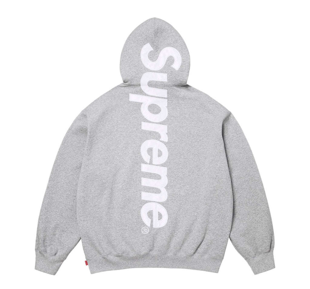 Supreme ‘Satin Appliqué’ Hoodie SS26 Grey
