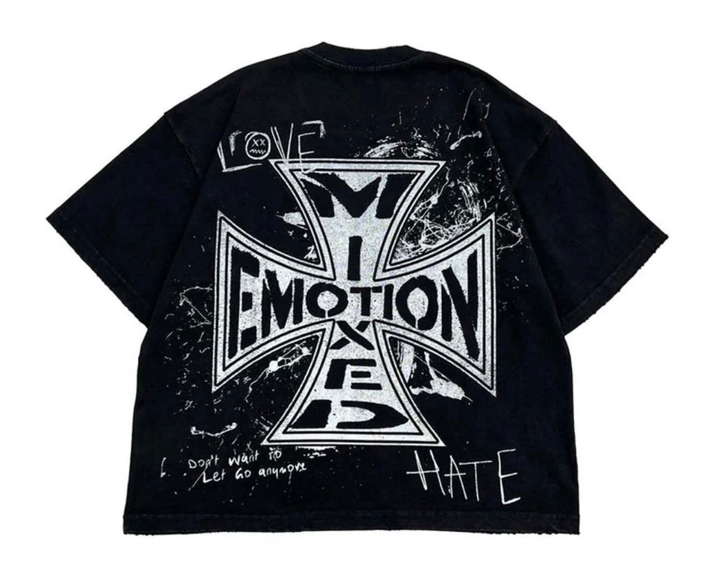 Mixed Emotions Black Chaos Tee
