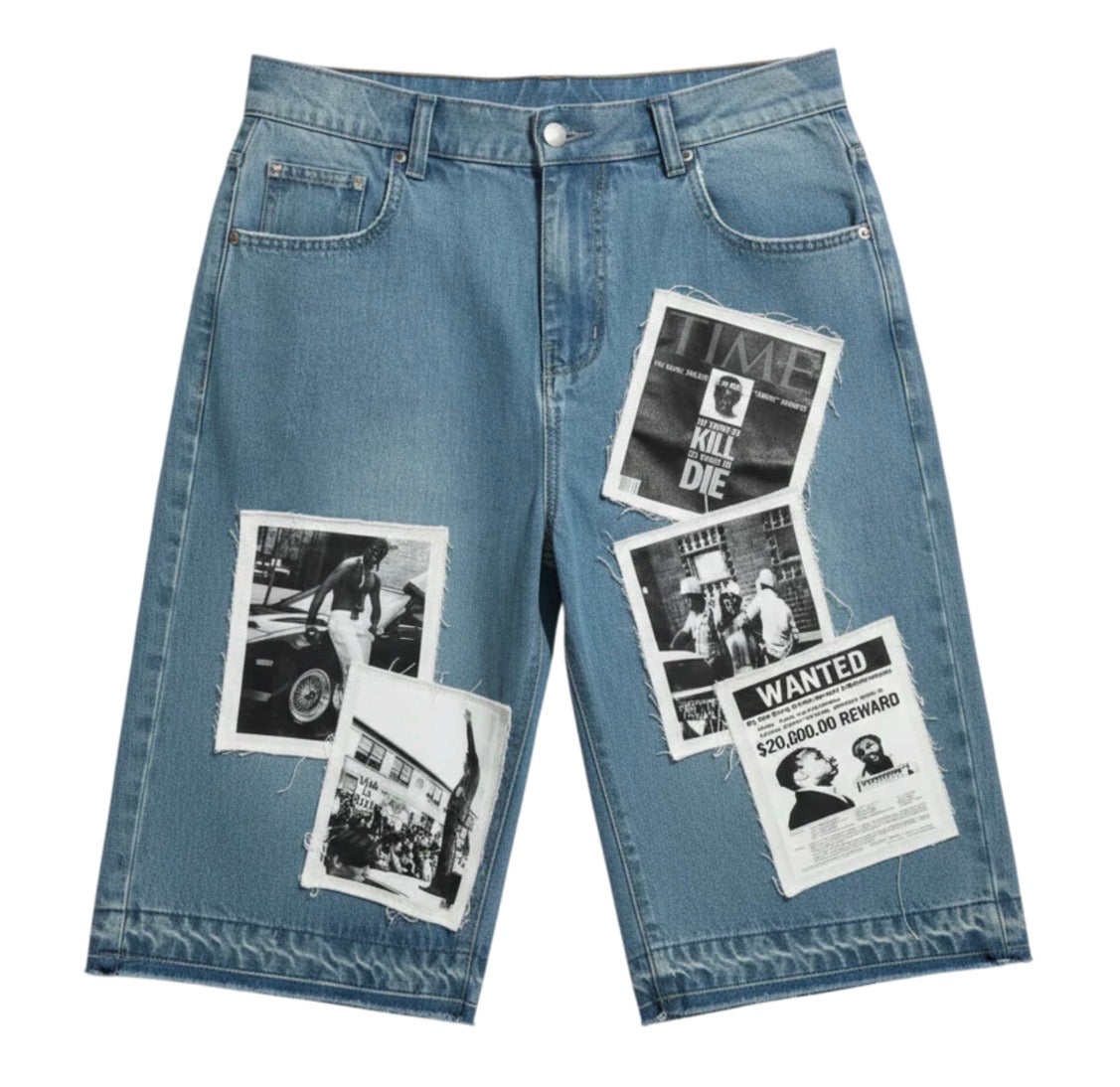 Fraternal ‘WATTBA’ Light Wash Jean Shorts