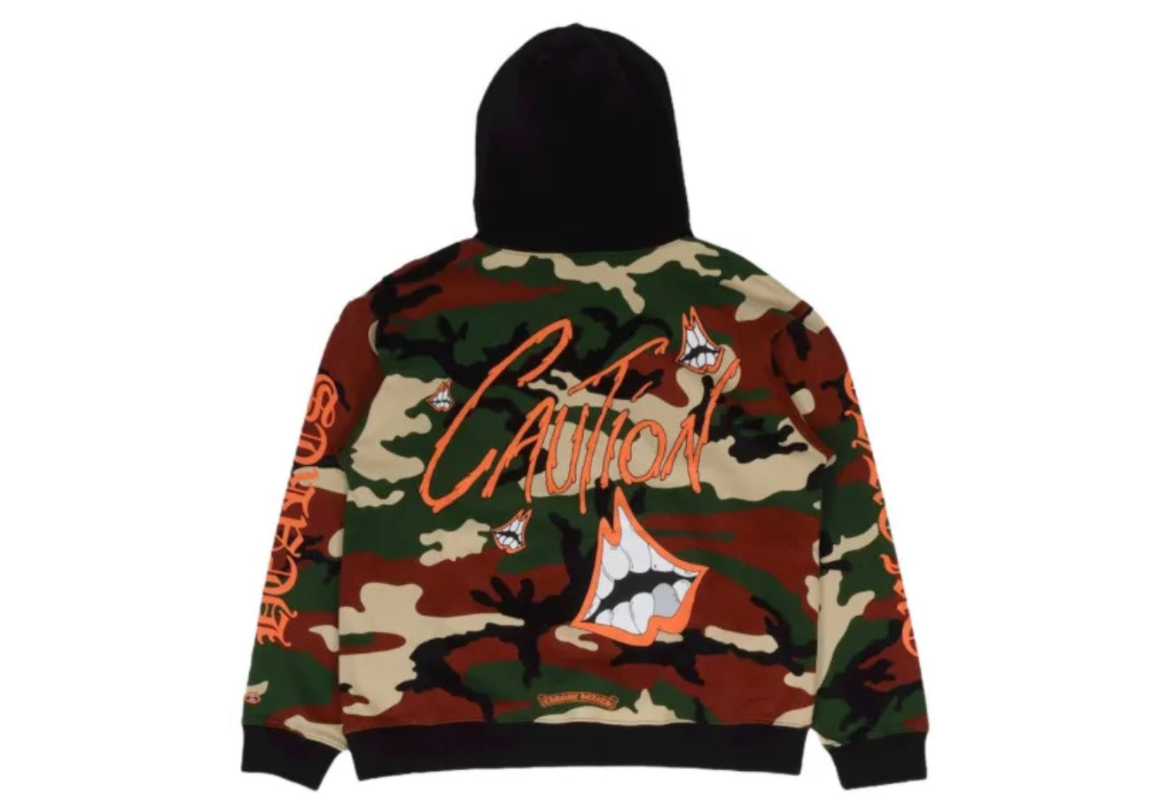 Chrome Hearts Matty Boy Caution Camo Pull Over Hoodie