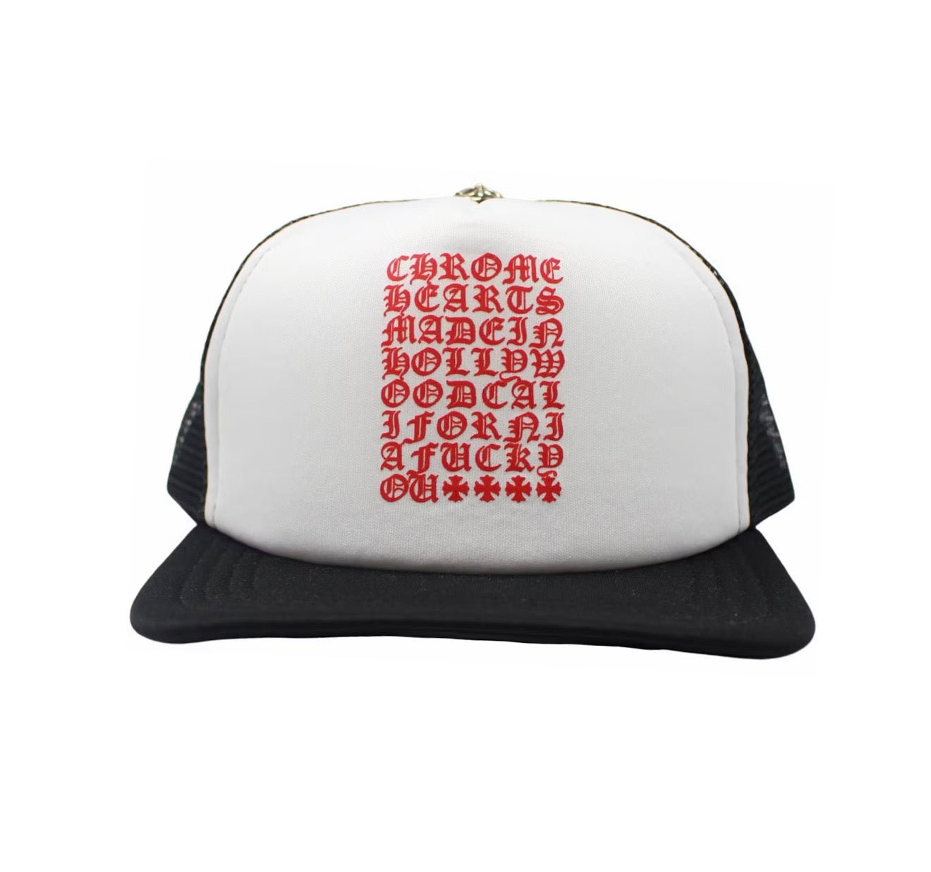 Chrome Hearts ‘Eye Chart’ Trucker Hat Yellow