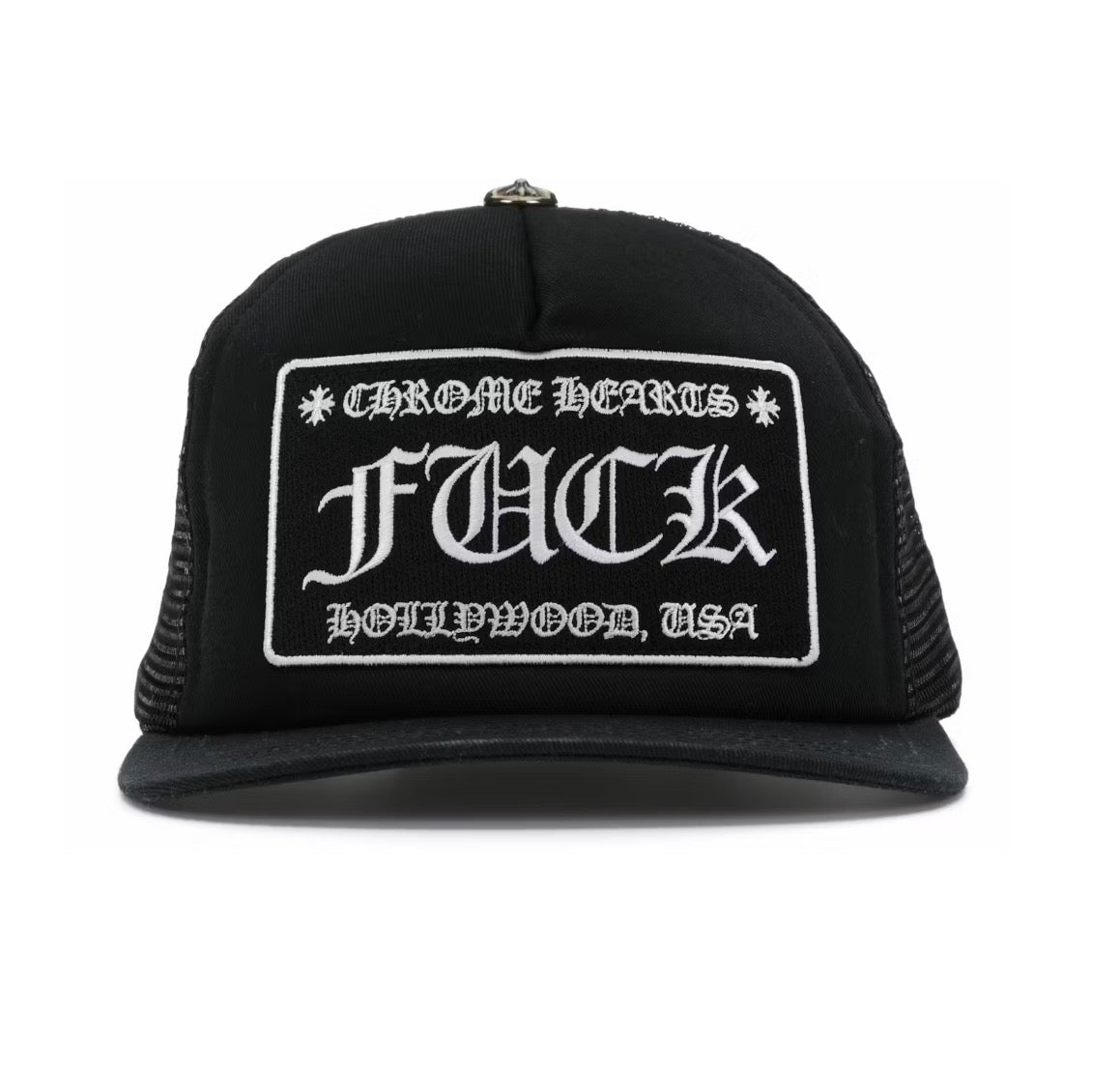 Chrome Hearts Hollywood ‘FUCK’ Trucker Hat White
