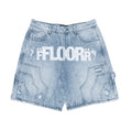 Floor 914 ‘Uniform’ Jean Shorts Blue