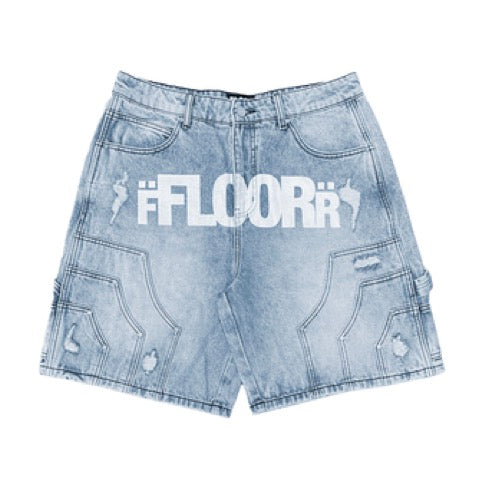 Floor 914 ‘Uniform’ Jean Shorts Blue