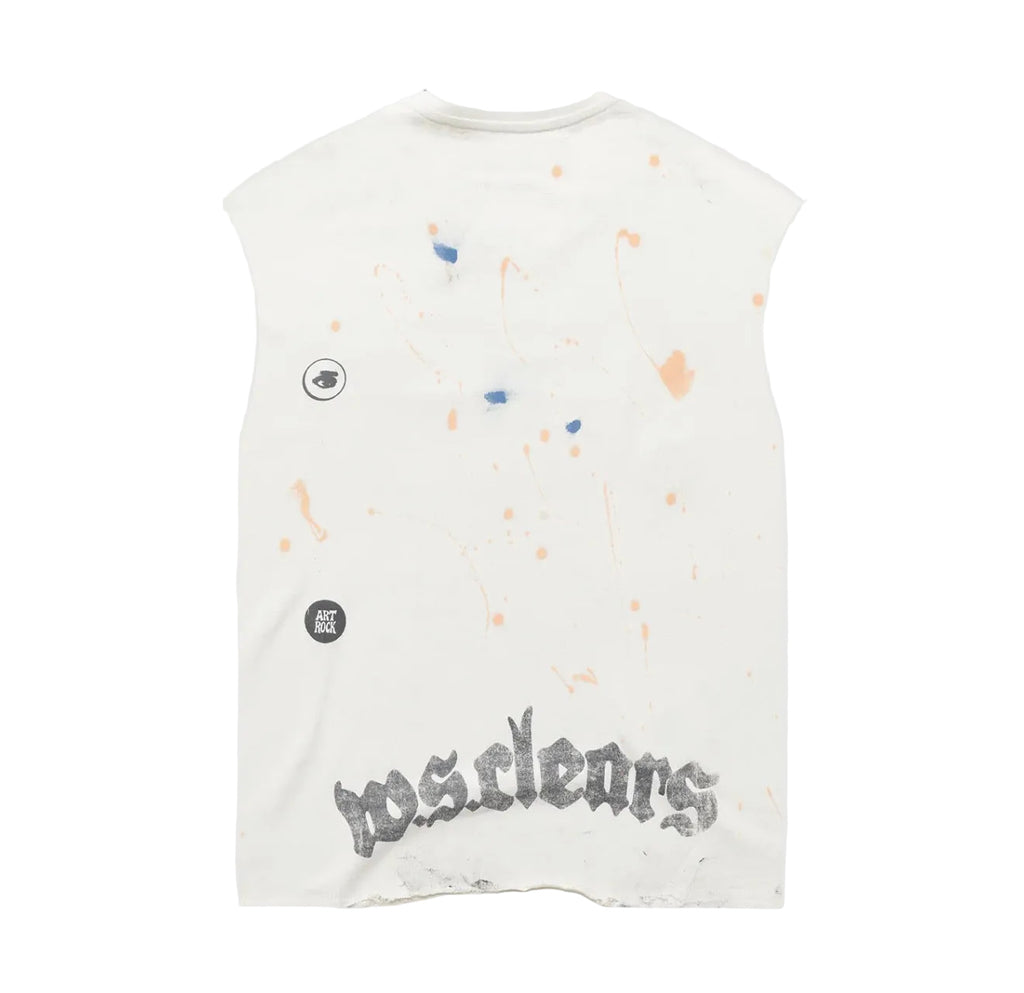 When Smoke Clears ‘Dry Collar Patched’ Cut Off Tee White