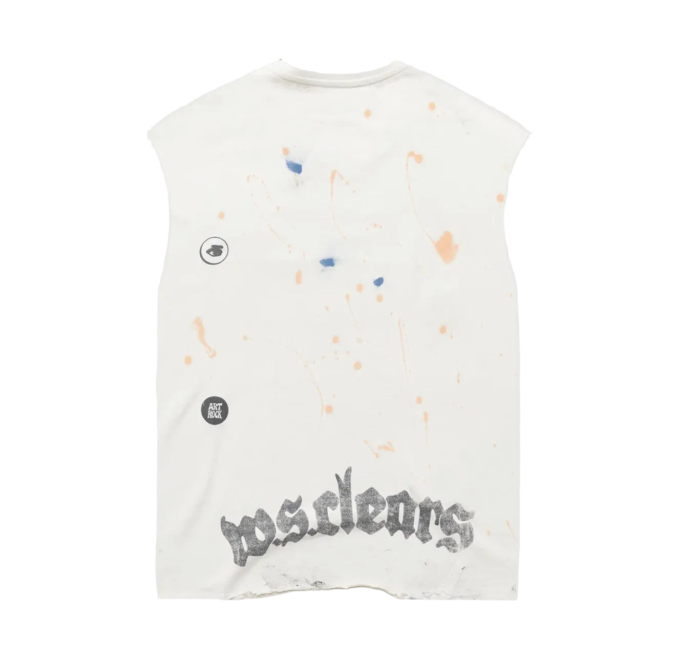 When Smoke Clears ‘Dry Collar Patched’ Cut Off Tee White