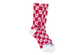 Chrome Hearts Red Matty Checkered Socks