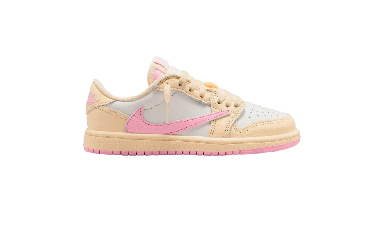 Travis Scott x Air Jordan 1 Retro Low OG ‘Shy Pink’ Preschool (PS)