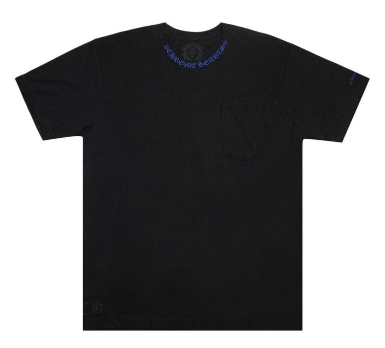 Chrome Hearts Black Blue Neck Logo Tee