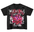 Floor 914 ‘Scarlet Skull’ Tee Black Pink