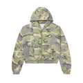 Vale Forever Winter Crystal Camo Zip Up Hoodie Green