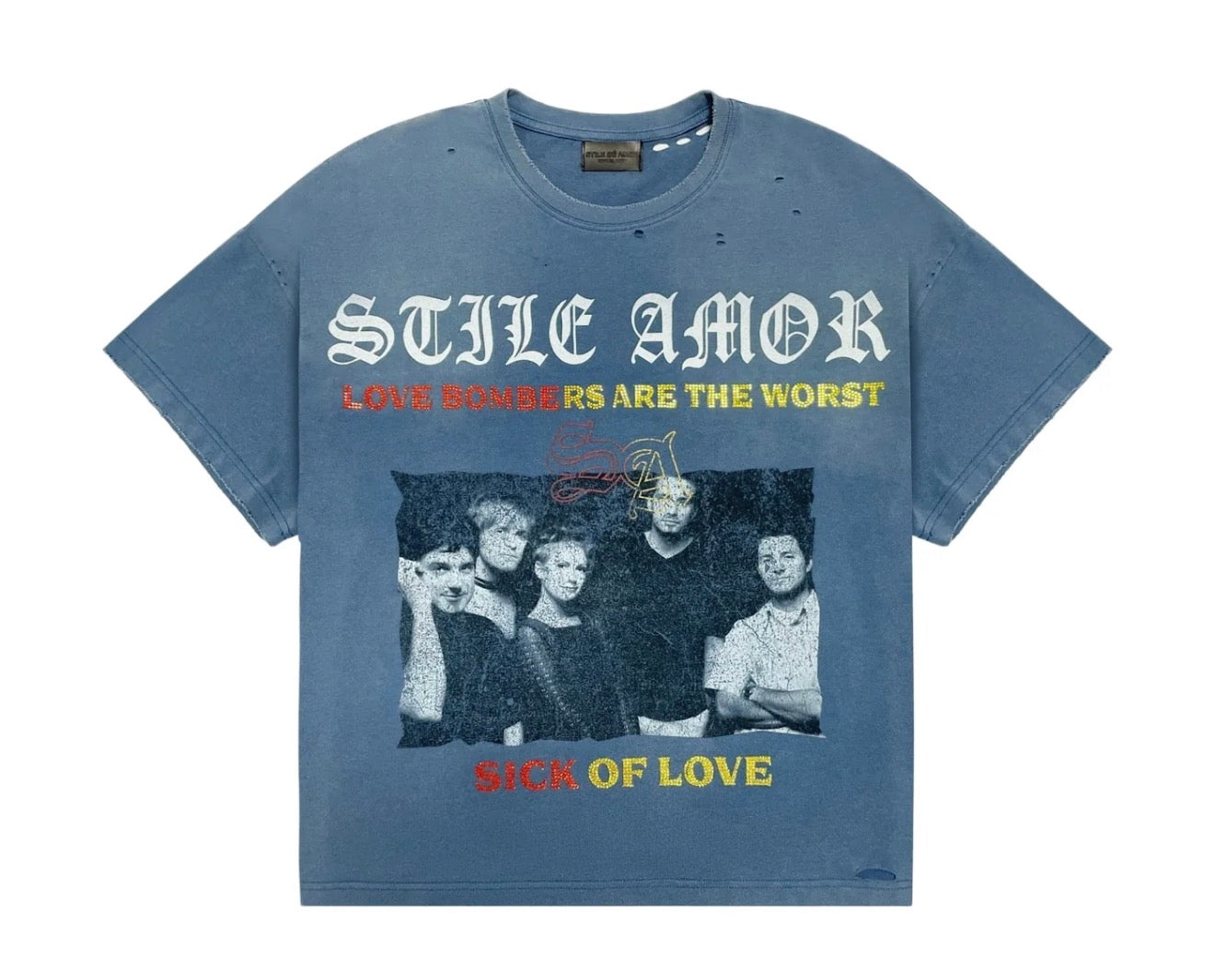 Stile De Amor Blue Love Bomber Tee