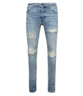 Amiri Light Wash White Boucle Jeans