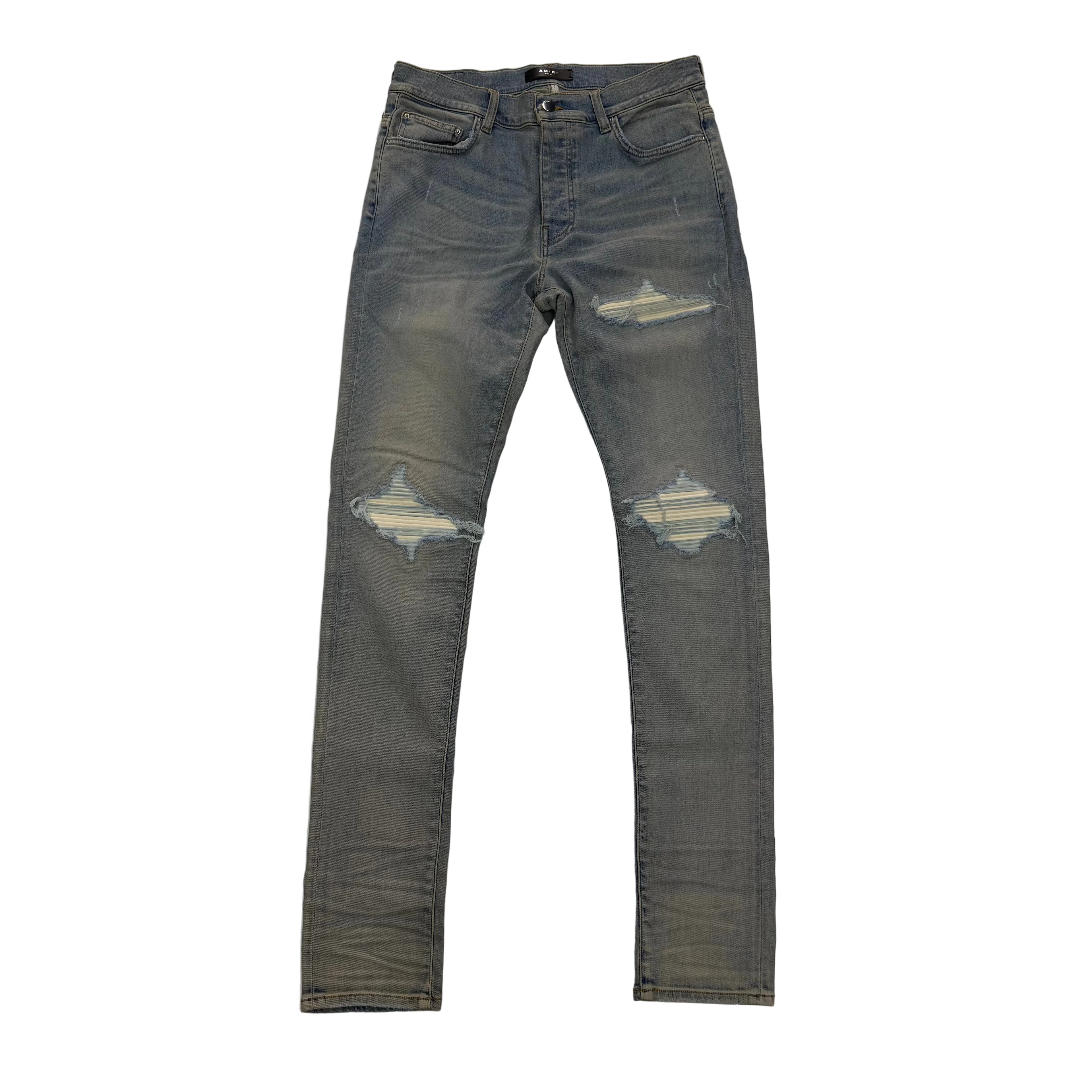 Mike Amiri Jeans Ultra Suede Vintage Indigo Patch MX1
