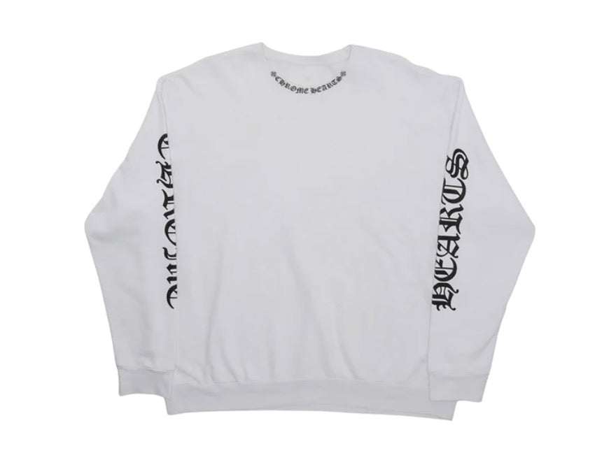 Chrome Hearts White Neck Logo Crewneck