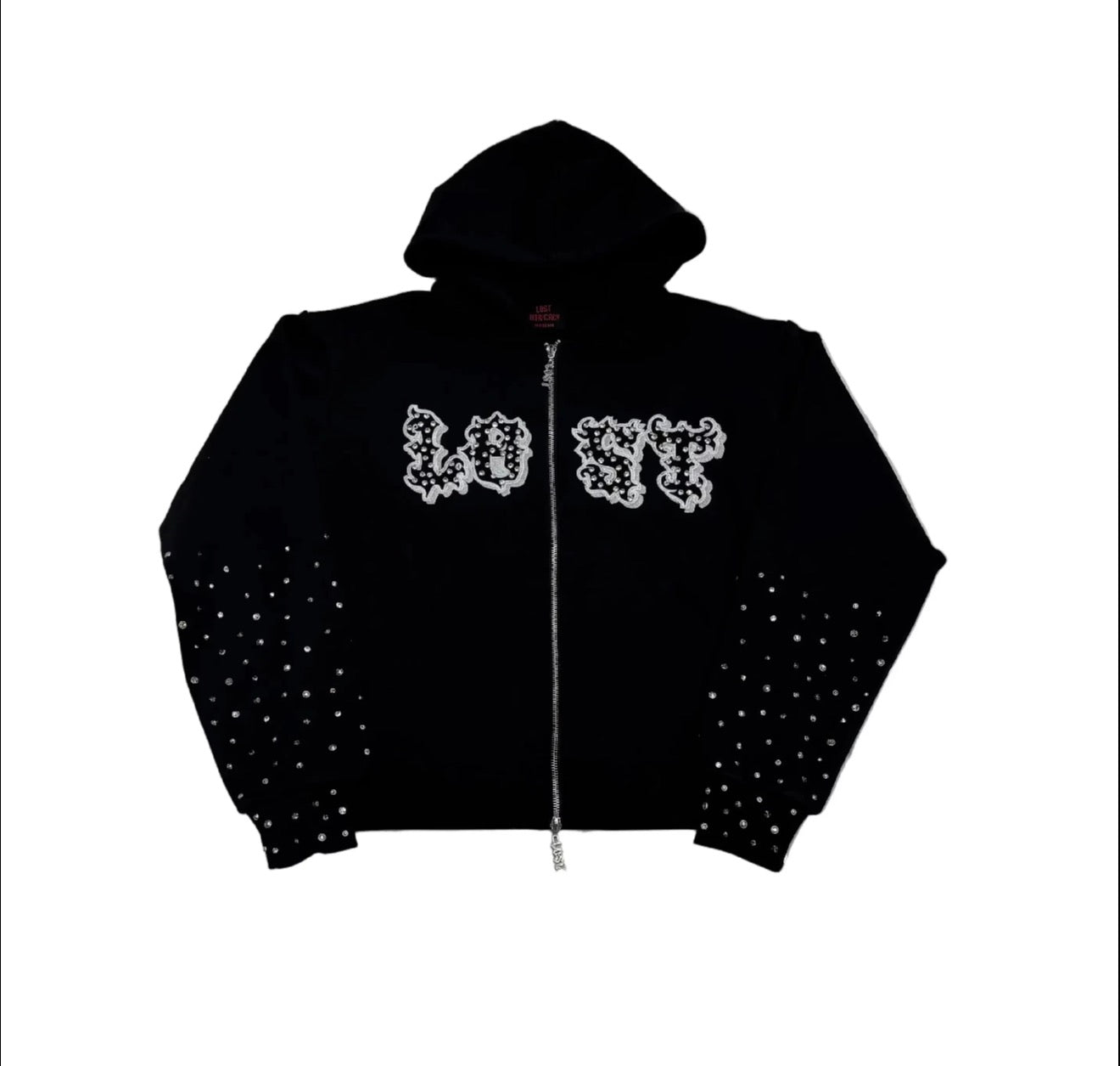 Lost Intricacy ‘Patch’ Zip Up Hoodie Black