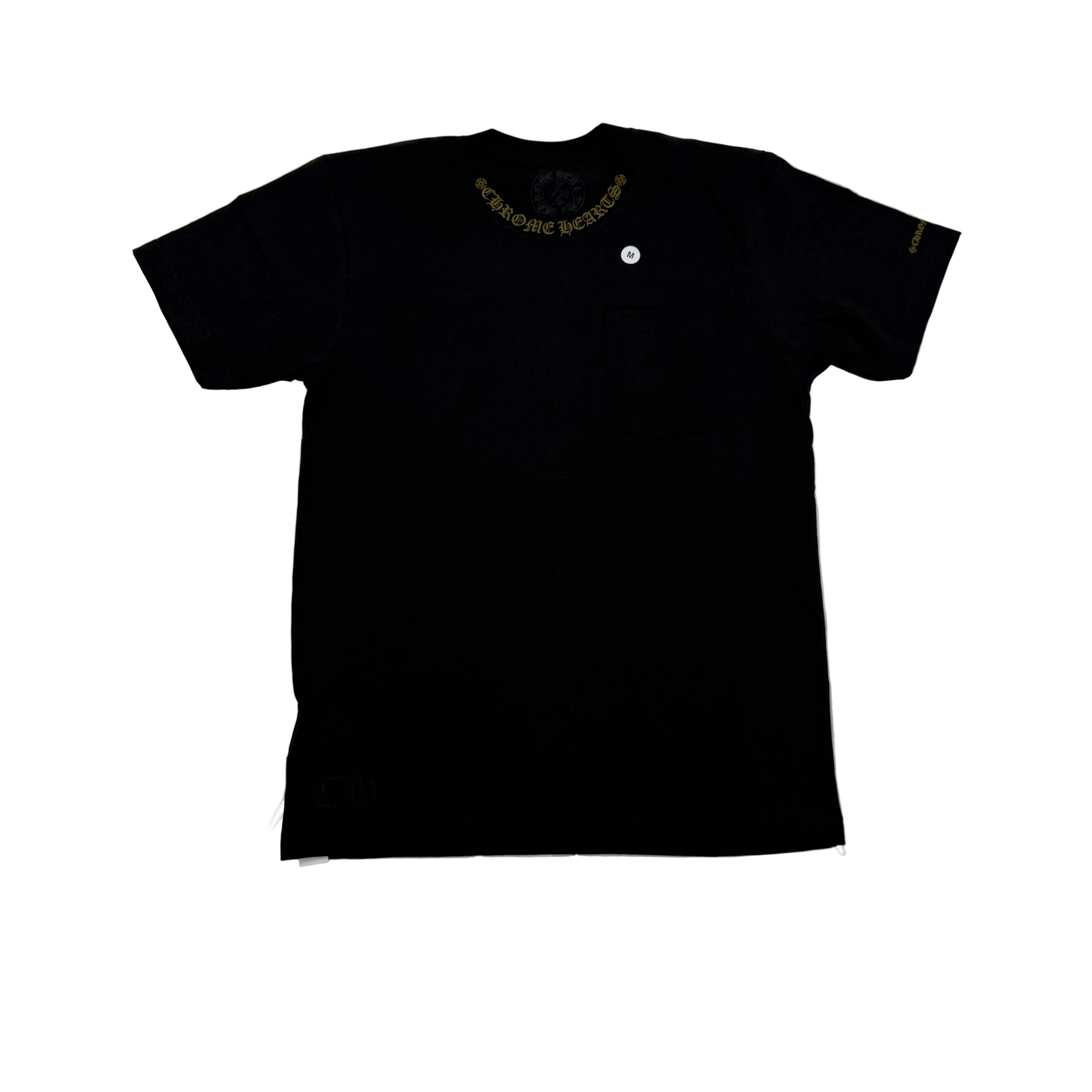 Chrome Hearts Black Olive Neck Logo Tee