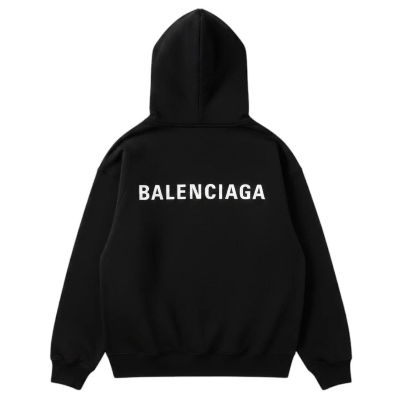 Balenciaga Plain Logo Black Hoodie