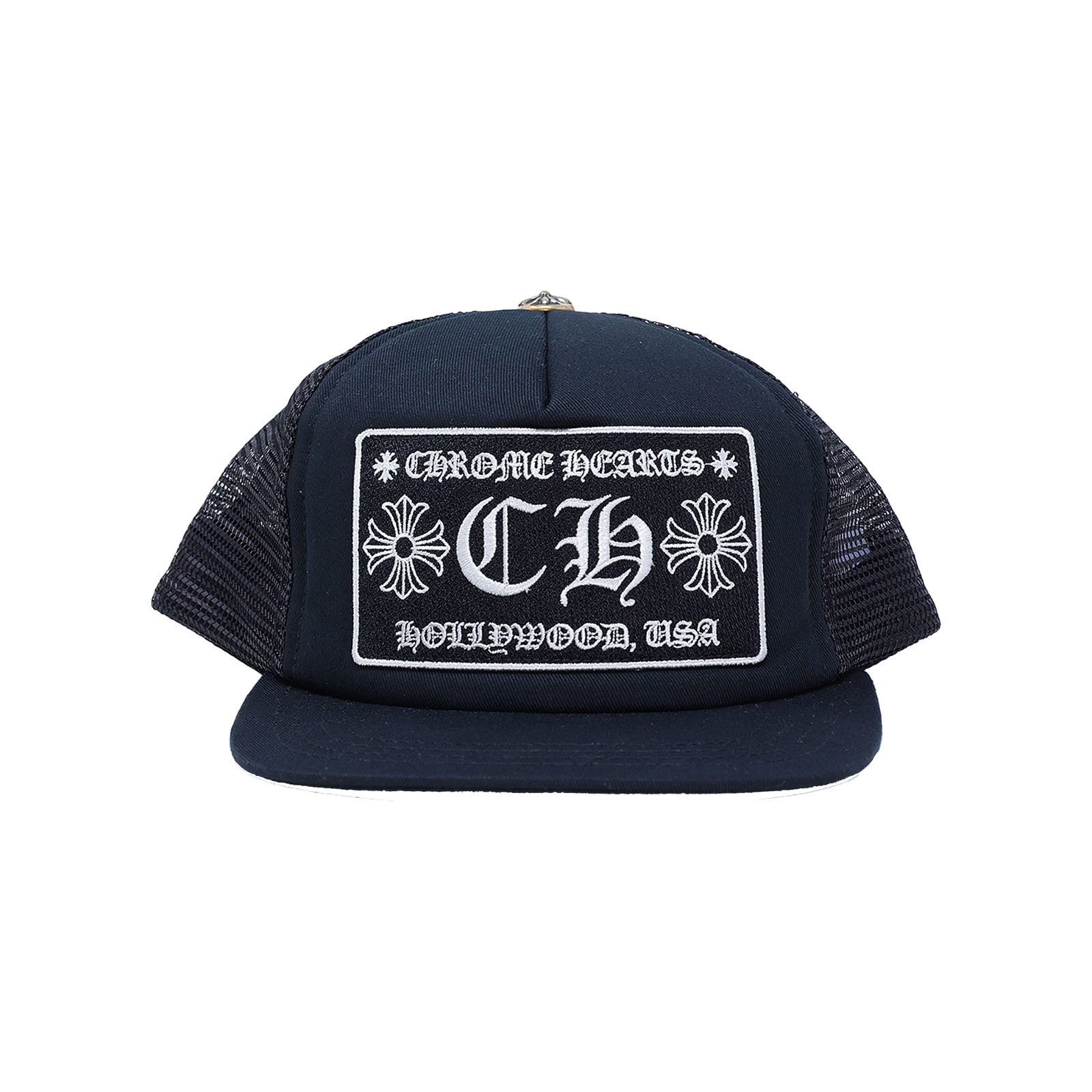Chrome Hearts Hollywood ‘CH’ Trucker Hat Black