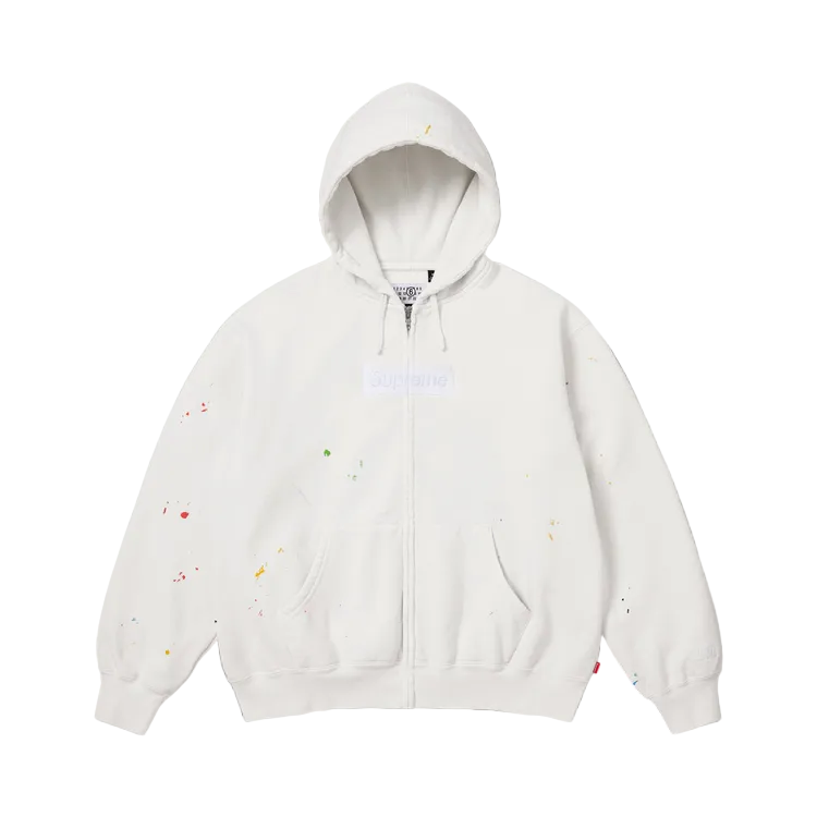 Supreme MM6 Maison Margiela Box Logo Hoodie - White