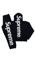 Supreme ‘Satin Appliqué’ Sweatsuit SS26 Black