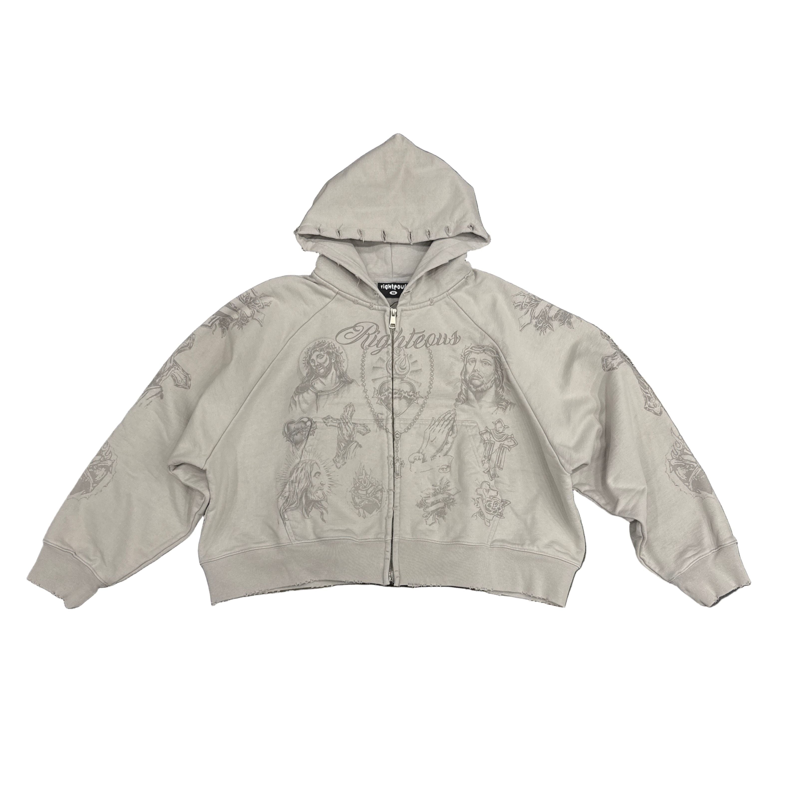 We Are Righteous 'Tattoo' Hoodie Grey