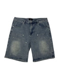 Mixed Emotion ‘Paisley’ Blue Denim Shorts