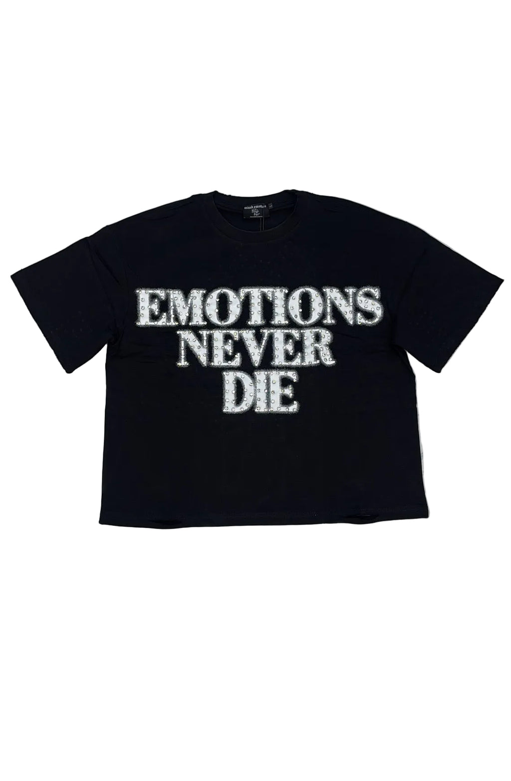 Mixed Emotion ‘END’ Rhinestone Black Tee