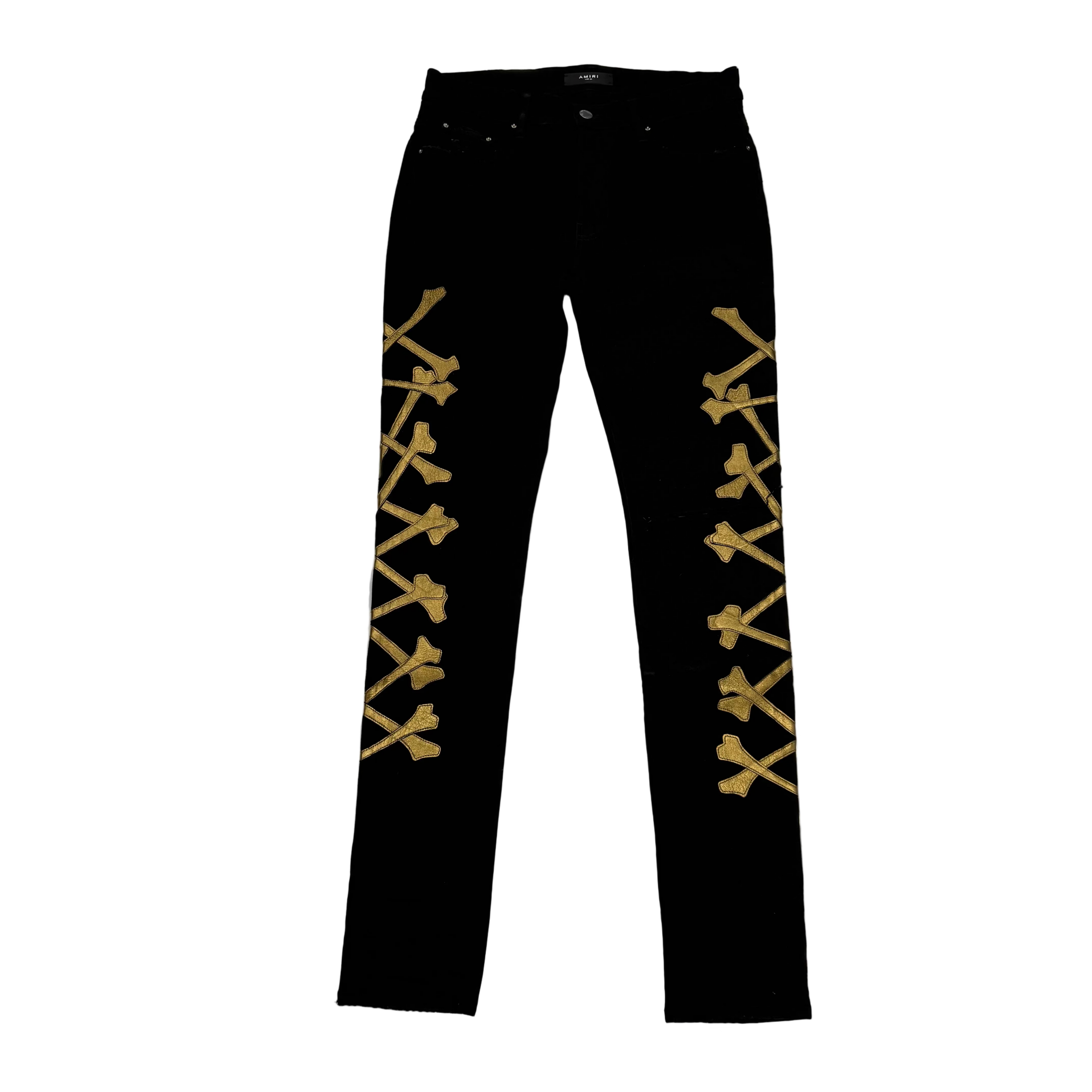 Mike Amiri ‘Gold Bone’ Jeans Black