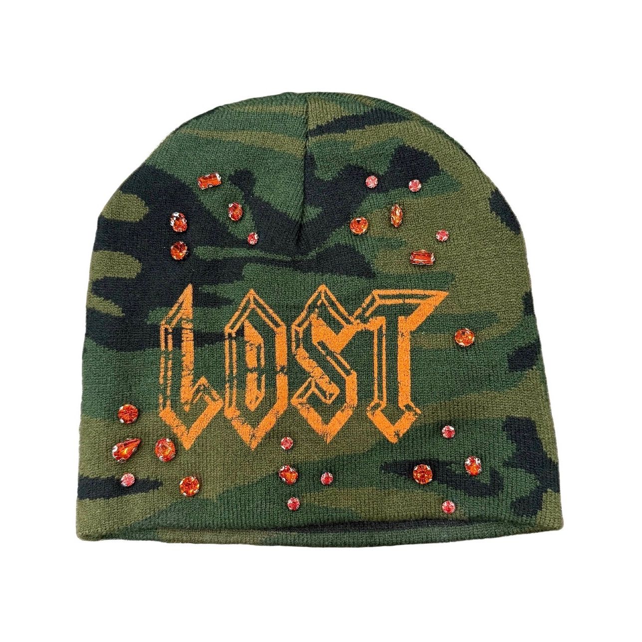 Lost Intricacy Gem Stone Beanie - Camo