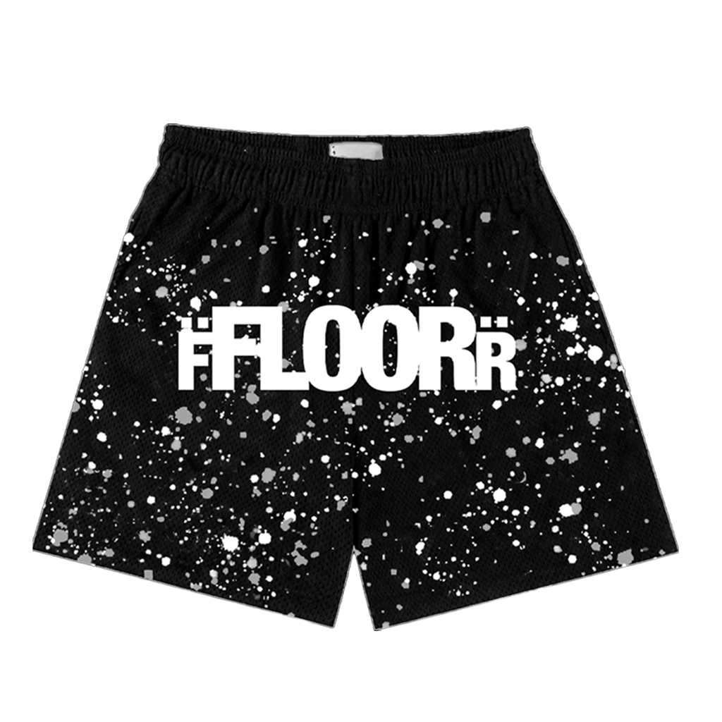 Floor 914 Mesh Basketball Shorts Black/ White