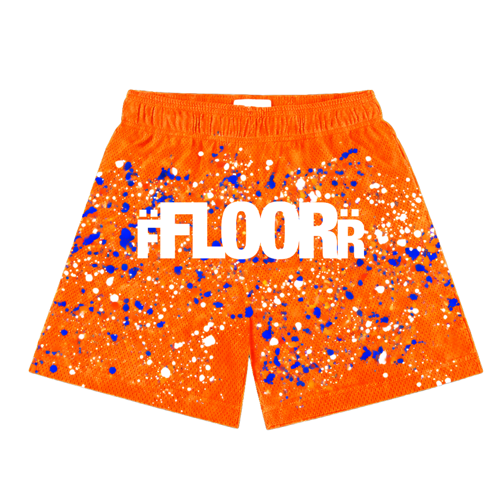 Floor 914 Mesh Basketball Shorts Orange